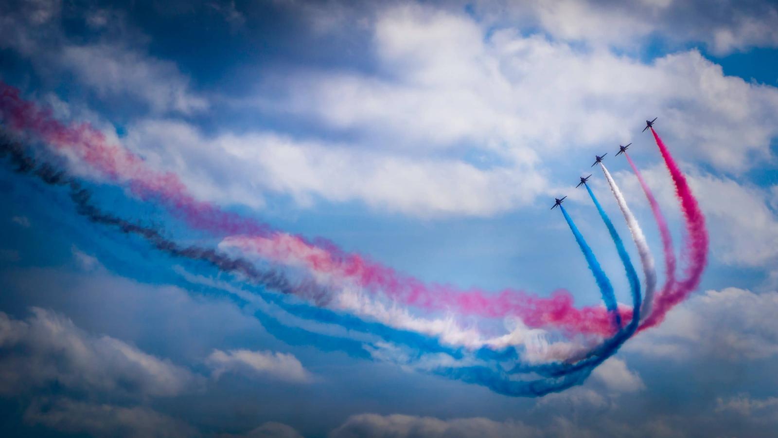 Colorful Plane Trails